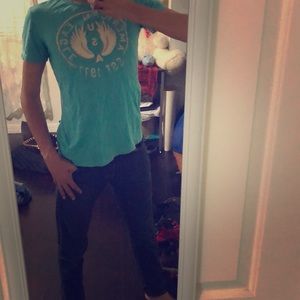 Light blue American eagle graphic T-shirt